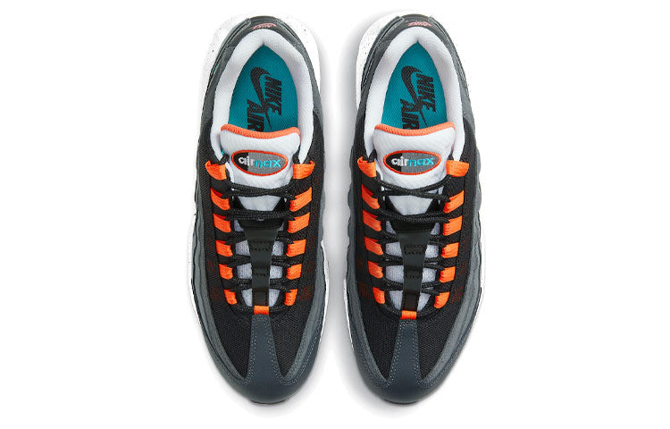 Nike Air Max 95 'Black Speckled' Black/Turf Orange/White/Aquamarine CZ0191-001 sneakmarks