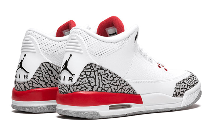 Air Jordan 3 Retro BG White Fire Red 398614-116