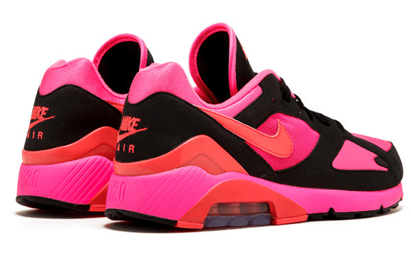 Nike Comme des Garcons x Air Max 180 Black Pink Laser Pink/Solar Red-Black AO4641-601 KICKSOVER