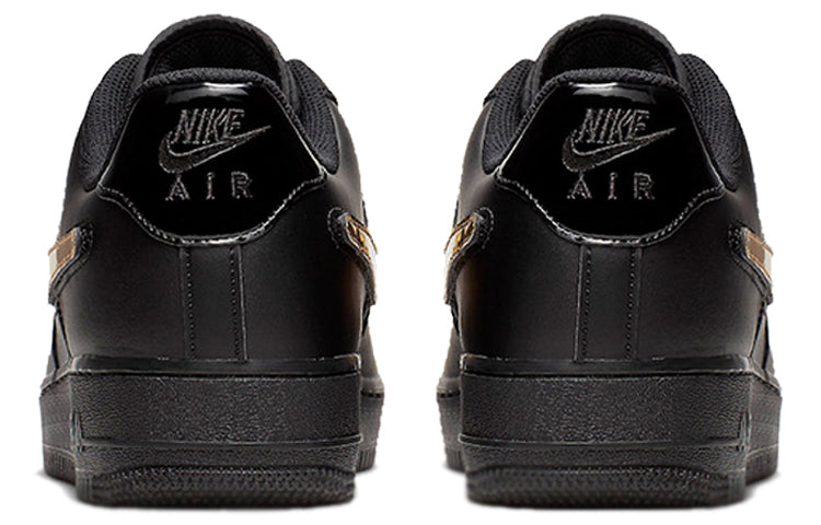 Nike Air Force 1 Low 07 LV8 Removable Swoosh - Black Gold Black/Black-White-Black CT2252-001 KICKSOVER