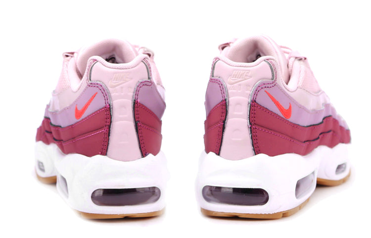 Womens Air Max 95 'Barely Rose' Barely Rose/Hot Punch-Vintage Wine-White 307960-603 sneakmarks