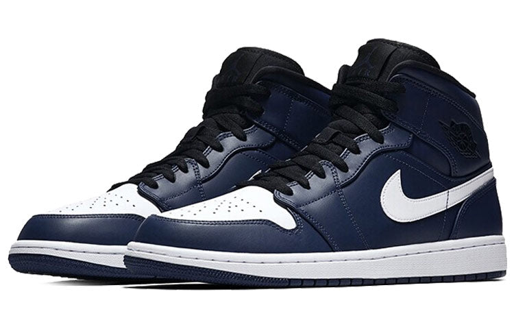 Air Jordan 1 Mid Obsidian White 554724-401