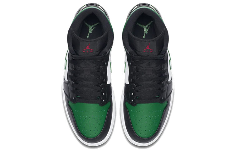 Air Jordan 1 Mid Green Toe 554724-067