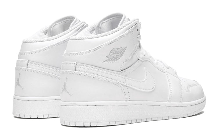 Air Jordan 1 Mid BG White Pure Platinum 554725-104