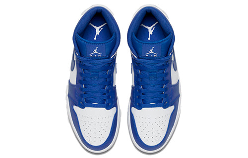 Air Jordan 1 Mid White Hyper Royal 554724-114