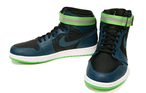 Air Jordan 1 High Strap 'Green Spark' Black/Teal-White-Light Green Spark 342132-013