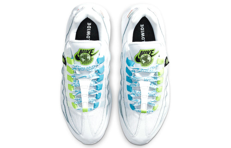 Womens Air Max 95 SE 'Worldwide Pack' White/White/Volt/Blue Fury CV9030-100 sneakmarks