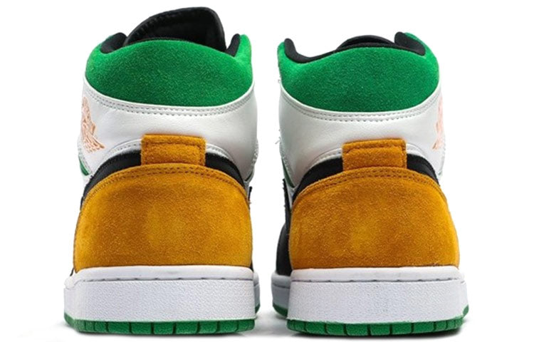 Air Jordan 1 Mid GS 'Lucky Green' White/Laser Orange/Black/Lucky Green BQ6931-101