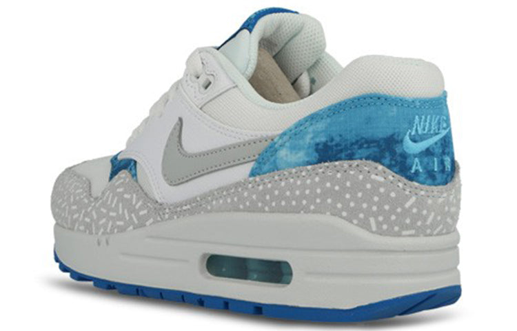 Nike Womens Air Max 1 Print White Grey Blue Sky 528898-101 KICKSOVER