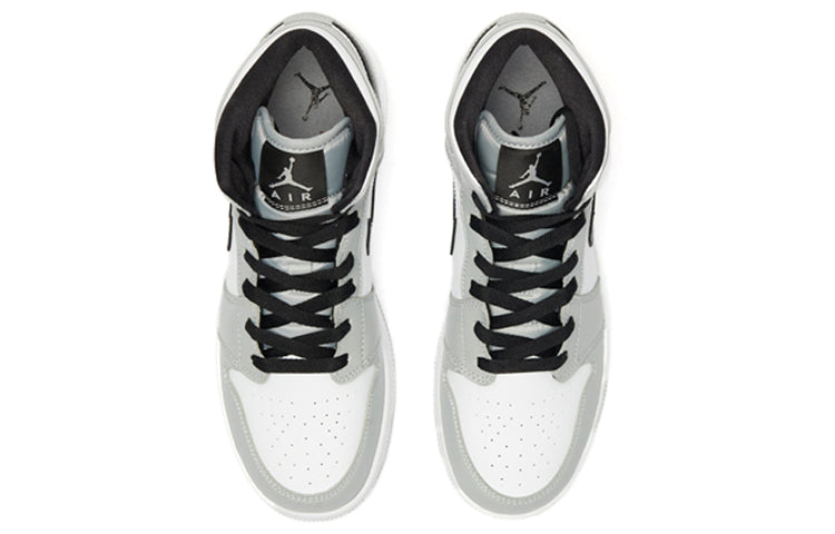 Air Jordan 1 Mid'Light Smoke Grey' GS Light Smoke Grey/Black/White 554725-092