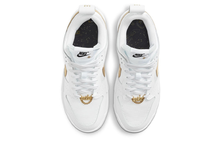 Nike Womens WMNS Dunk Low Disrupt 'White Metallic Gold' White/White/Metallic Gold DD9676-100