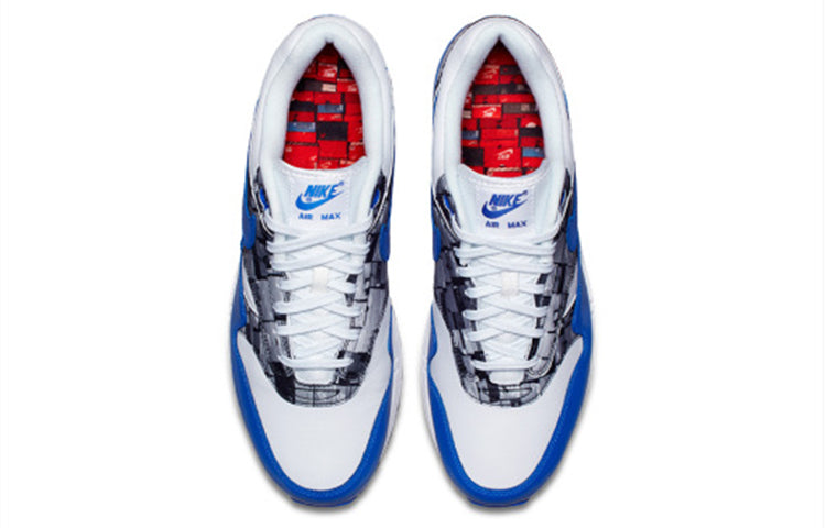 Nike Air Max 1 Print We Love Nike - White Royal AQ0927-100 KICKSOVER