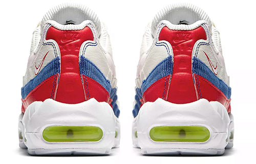 Nike Womens Air Max 95 SE Panache Cream White/Red-Blue AQ4138-101 sneakmarks