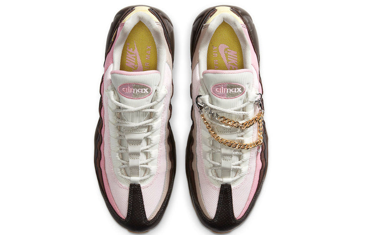 Nike Womens Air Max 95 'Cuban Link' Velvet Brown/Opti Yellow/Light British Tan CZ0466-200 sneakmarks