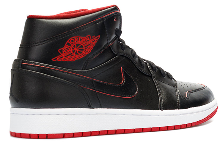 Air Jordan 1 Mid Black Gym Red 554724-028