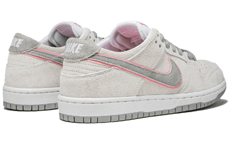 Nike Ishod Wair x SB Skateboard Zoom Dunk Low Pro 'Perfect Pink' White/Perfect Pink-Flat Silver 895969-160