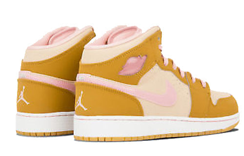 Air Jordan 1 Mid'Lola Bunny' GG Wheat/Pink Glaze-Shimmer 724072-730