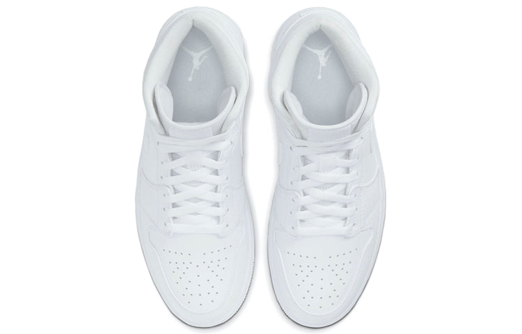 Air Jordan 1 Mid Triple White 554724-130