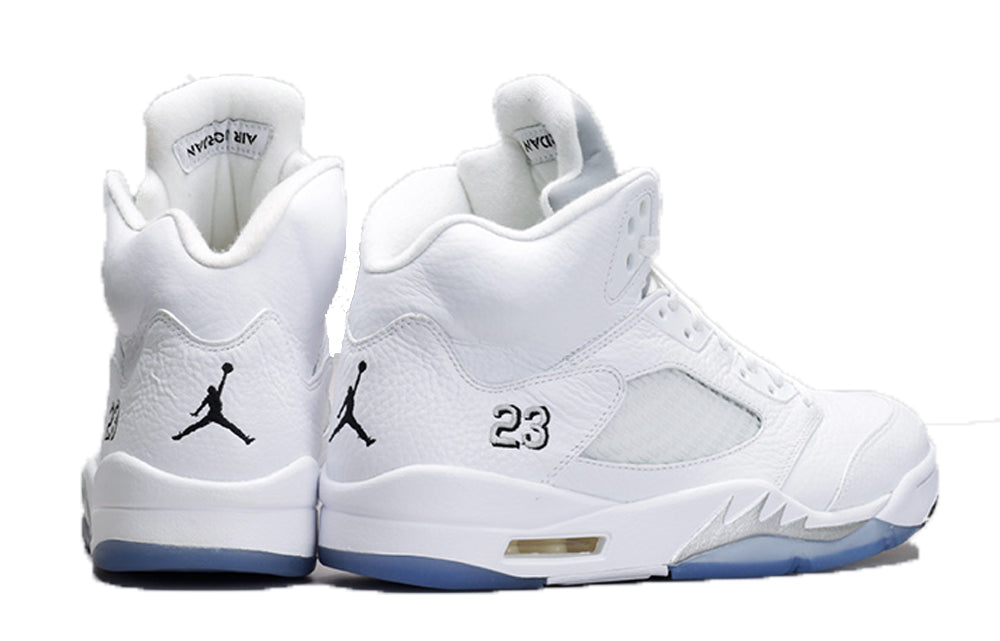 Air Jordan 5 Retro BG White Metallic Silver 440888-130