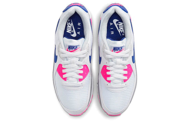 Womens Air Max 90 'Pink Concord' White/Vast Grey/Concord/Pink Blast CT1887-100 KICKSOVER