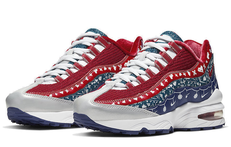 Nike Air Max 95'Ugly Christmas Sweater' GS White/University Red/Noble Red CT1593-100 sneakmarks