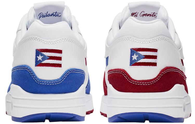 Nike Air Max 1 Premium 'Puerto Rico' White/Gym Red/Racer Blue CJ1621-100 KICKSOVER