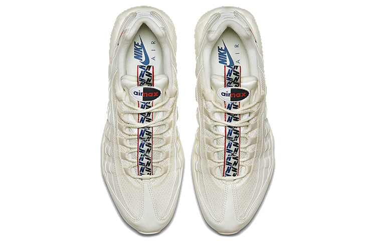 Nike Air Max 95 TT Pull Tab 'Sail' Sail/Gym Blue-Gym Red AJ1844-101 sneakmarks