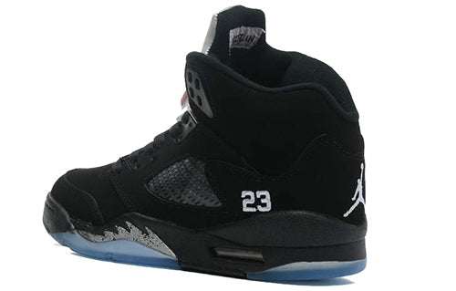 Air Jordan 5 Retro'Black Metallic Silver' 2011 GS Black/Metallic Silver-Vrsty Rd 440888-010