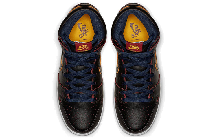 Nike NBA x Dunk High SB Skateboard 'Cleveland Cavaliers' Black/Black-College Navy-Team Red BQ6392-001