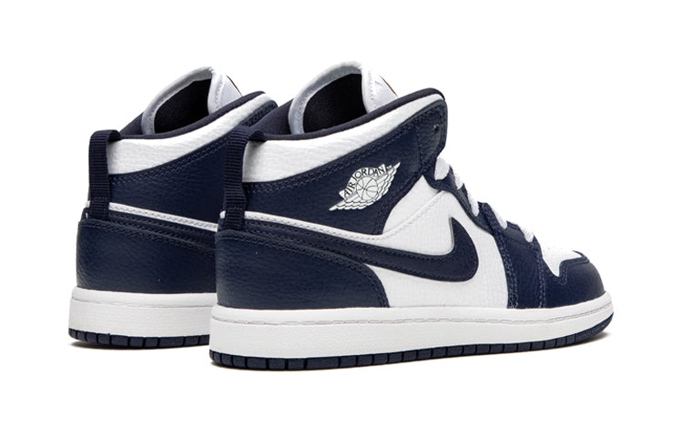 Air Jordan 1 Mid PS 'Obsidian' White/Metallic Gold/Obsidian 640734-174