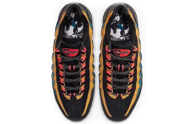 Nike Air Max 95 SE GS 'Black Bright Spruce' Black/Bright Spruce/Pollen Rise/Laser Crimson CU1095-001 sneakmarks