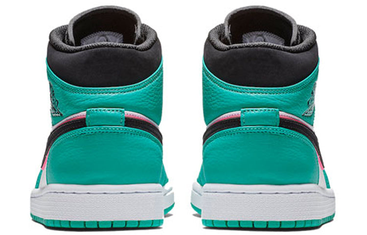 Air Jordan 1 Mid SE 'South Beach' Turbo Green/Black-Hyper Pink-Orange Peel 852542-306