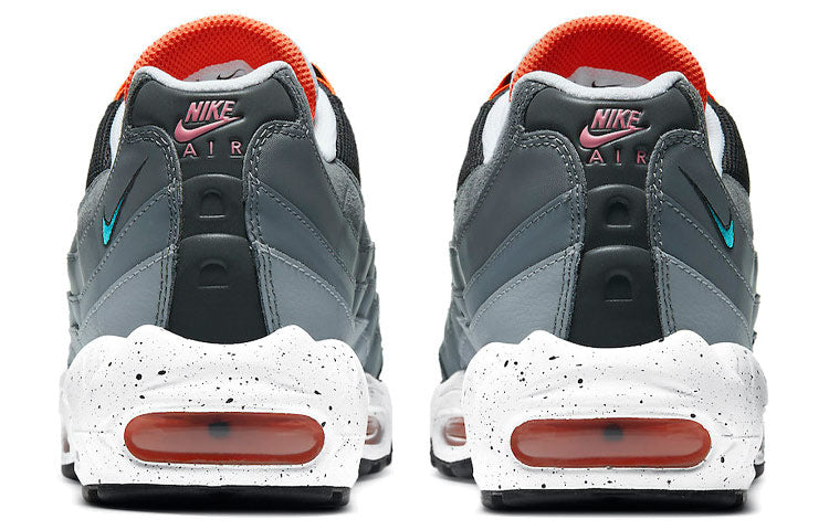 Nike Air Max 95 'Black Speckled' Black/Turf Orange/White/Aquamarine CZ0191-001 sneakmarks