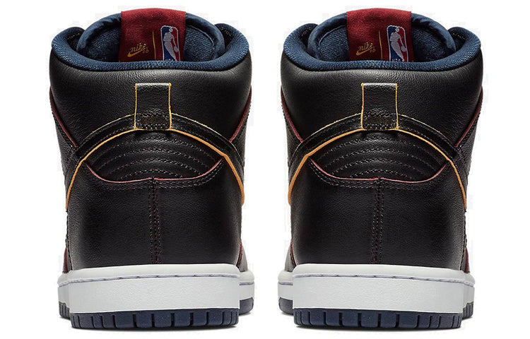 Nike NBA x Dunk High SB Skateboard 'Cleveland Cavaliers' Black/Black-College Navy-Team Red BQ6392-001