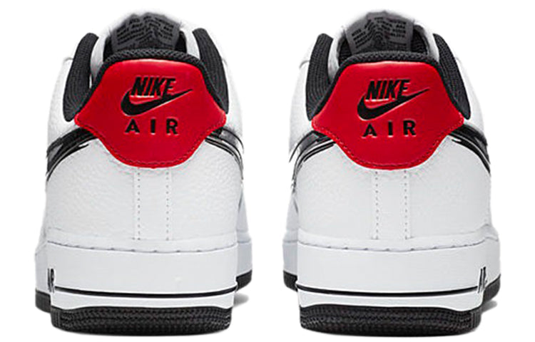 Nike Air Force 1 Low 'Brushstroke Swoosh - White' White/University Red/Black DA4657-100 KICKSOVER