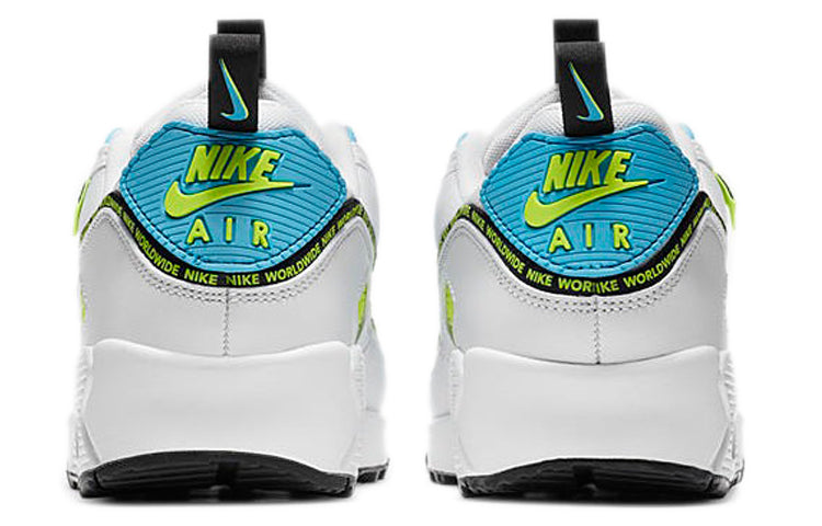 Nike Air Max 90 SE 'Worldwide Pack - Blue Fury Volt' White/Blue Fury/Black/Volt CZ6419-100 KICKSOVER