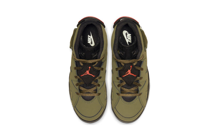 Nike Travis Scott x Air Jordan 6 Retro PS 'Olive' Medium Olive/Black/Sail/Univeristy Red CQ3565-200