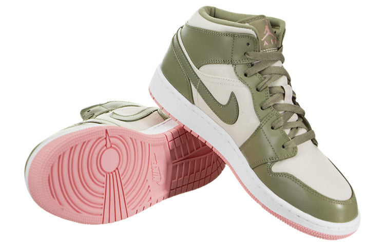 Air Jordan 1 Mid 'Bleached Coral' GG Trooper/Bleached Coral 555112-225