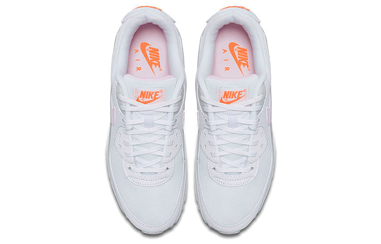 Womens Air Max 90 'White Pink Foam' White/Total Orange/Photon Dust/Pink Foam CZ0371-100 KICKSOVER