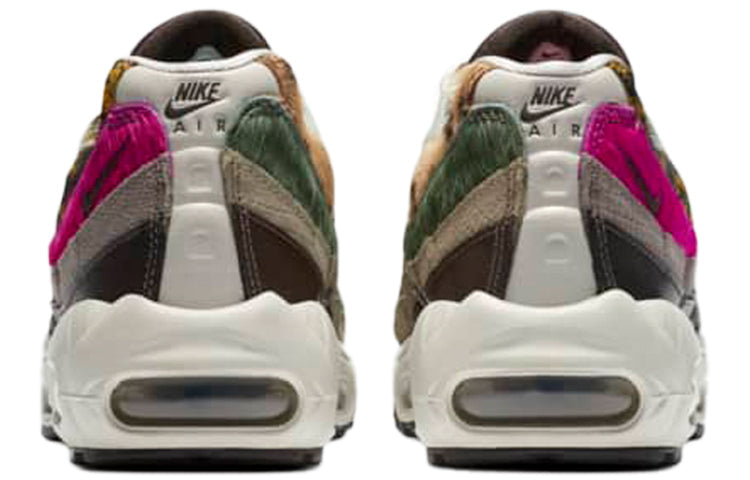 Nike Womens Air Max 95 Premium 'Animal Floral Prints' Light Bone/White/Velvet Brown/Olive Grey/Pink Blast/Poison Green CZ8102-001 sneakmarks