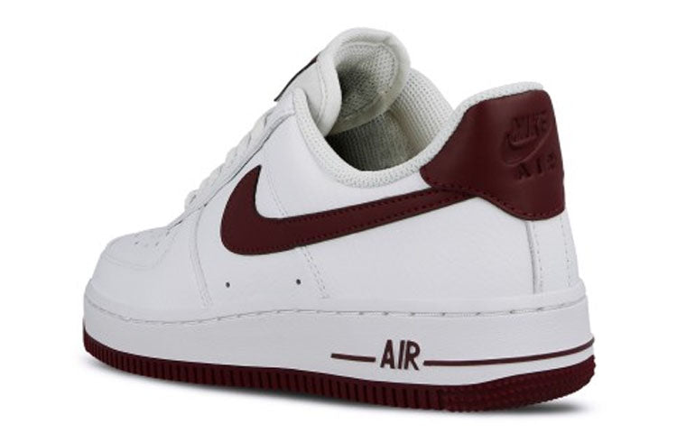 Nike Womens Air Force 1 Low '07 'Bordeaux' White/Bordeaux AH0287-105 KICKSOVER