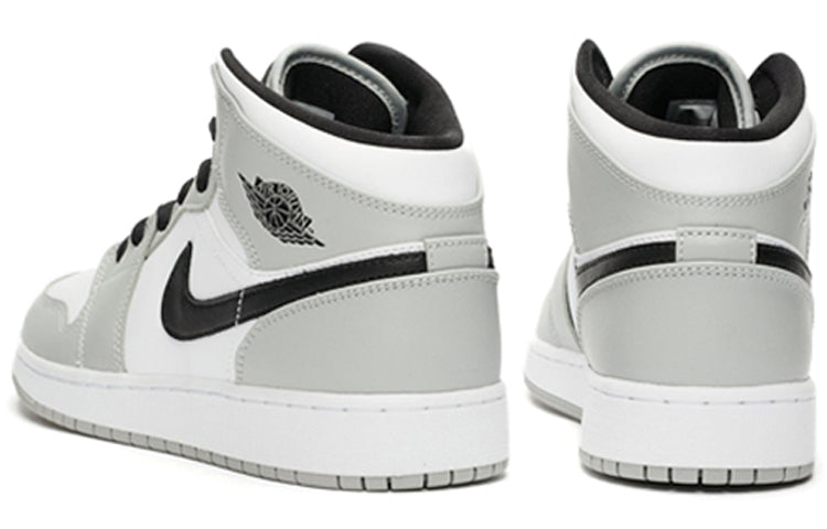 Air Jordan 1 Mid'Light Smoke Grey' GS Light Smoke Grey/Black/White 554725-092