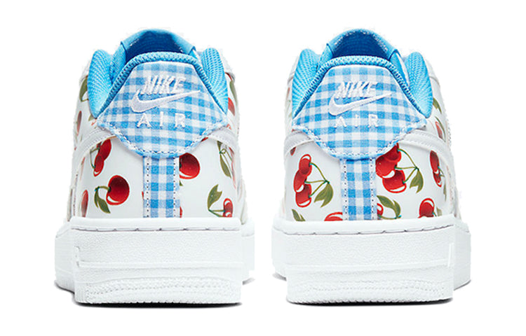 Nike Air Force 1 Low'Cherry' GS White/White/University Blue/Track Red CJ4094-100 KICKSOVER