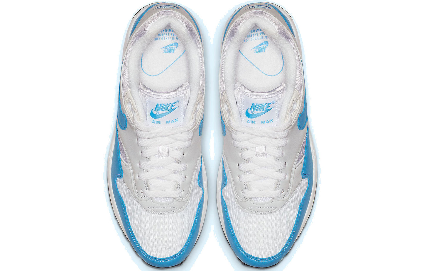 Nike Womens Air Max 1 'University Blue' White/University Blue/Neutral Grey BV1981-100 KICKSOVER