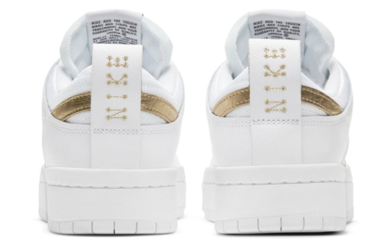 Nike Womens WMNS Dunk Low Disrupt 'White Metallic Gold' White/White/Metallic Gold DD9676-100