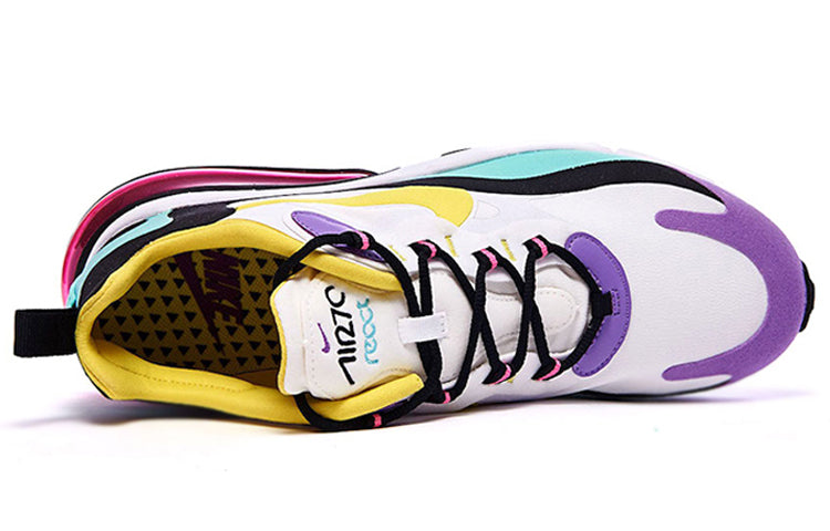 Nike Air Max 270 React White Dynamic Yellow Violet AO4971-101 KICKSOVER