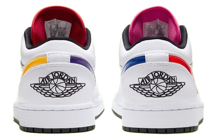 Air Jordan 1 Low 'Multi-Color Swoosh' White/Multi-Color/Black CW7009-100