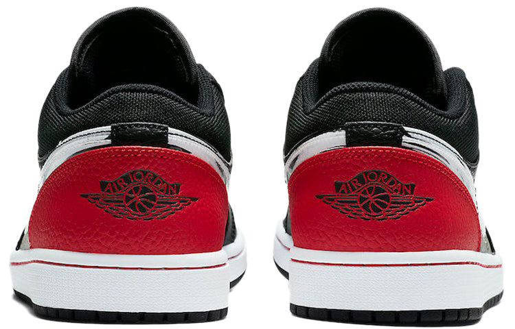 Air Jordan 1 Low 'Brushstroke Swoosh - Black Red' DA4659-001