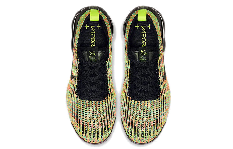 Nike Womens Air VaporMax Flyknit 3 'Multi-Color' Black/Black-Volt AJ6910-004