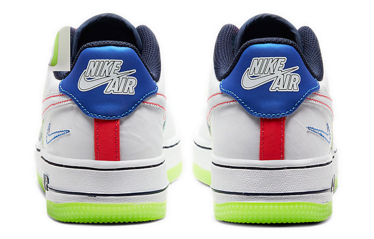 Nike Air Force 1 Low'Outside the Lines' BG White/White/Racer Blue/Aurora Green CV2421-100 KICKSOVER